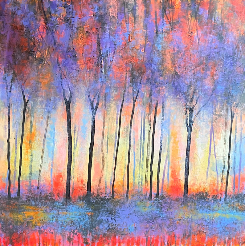 Bold and Colourful Abstract Forest