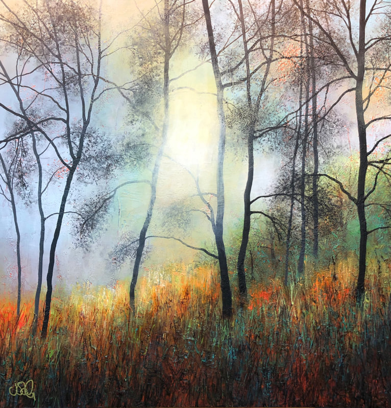 Autumn Woodland Landscape by Jo Starkey