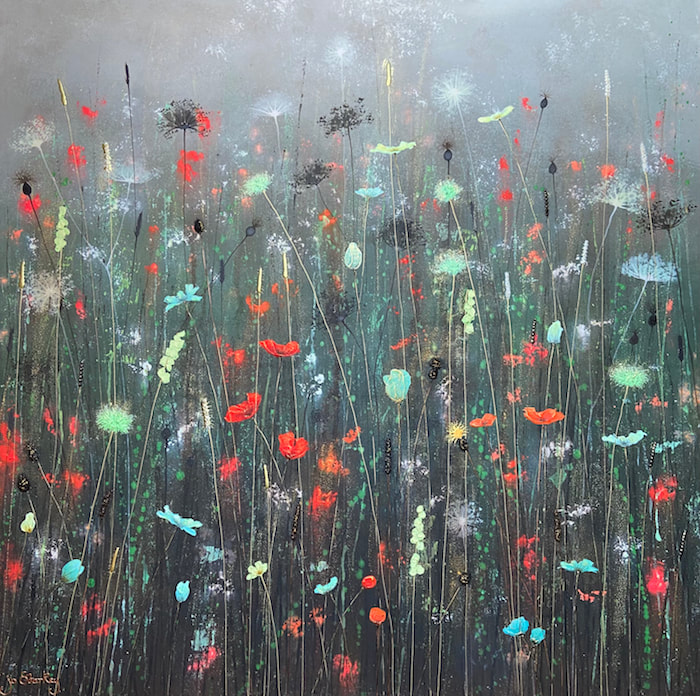 Wild Flower Painting with Poppies