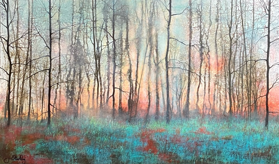 Woodland Sunset Landscape by Jo Starkey