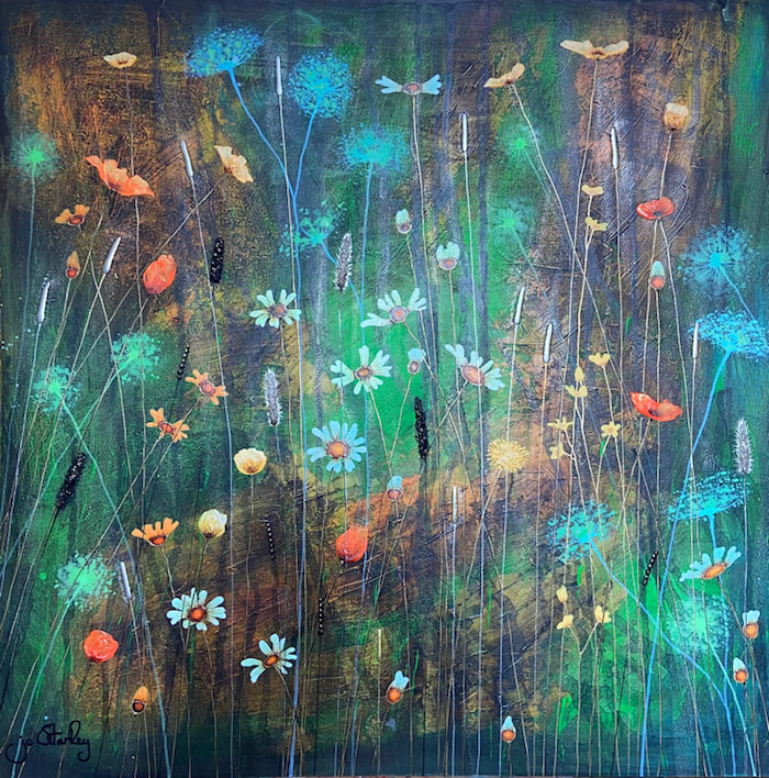 Contemporary Wild Flower Painting