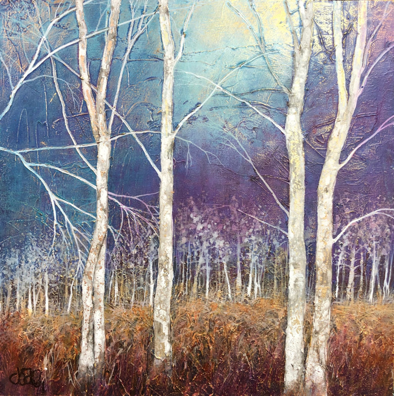 Silver Birch Trees by Jo Starkey