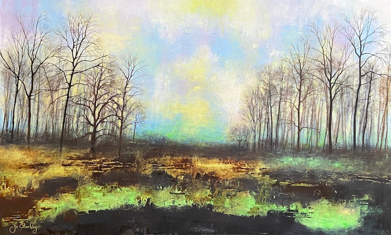 Rural Wild Landscape Painting by Jo Starkey